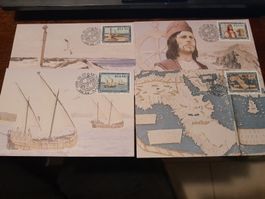 4 enveloppes illustrées avec timbres Afrique du Sud, 1988