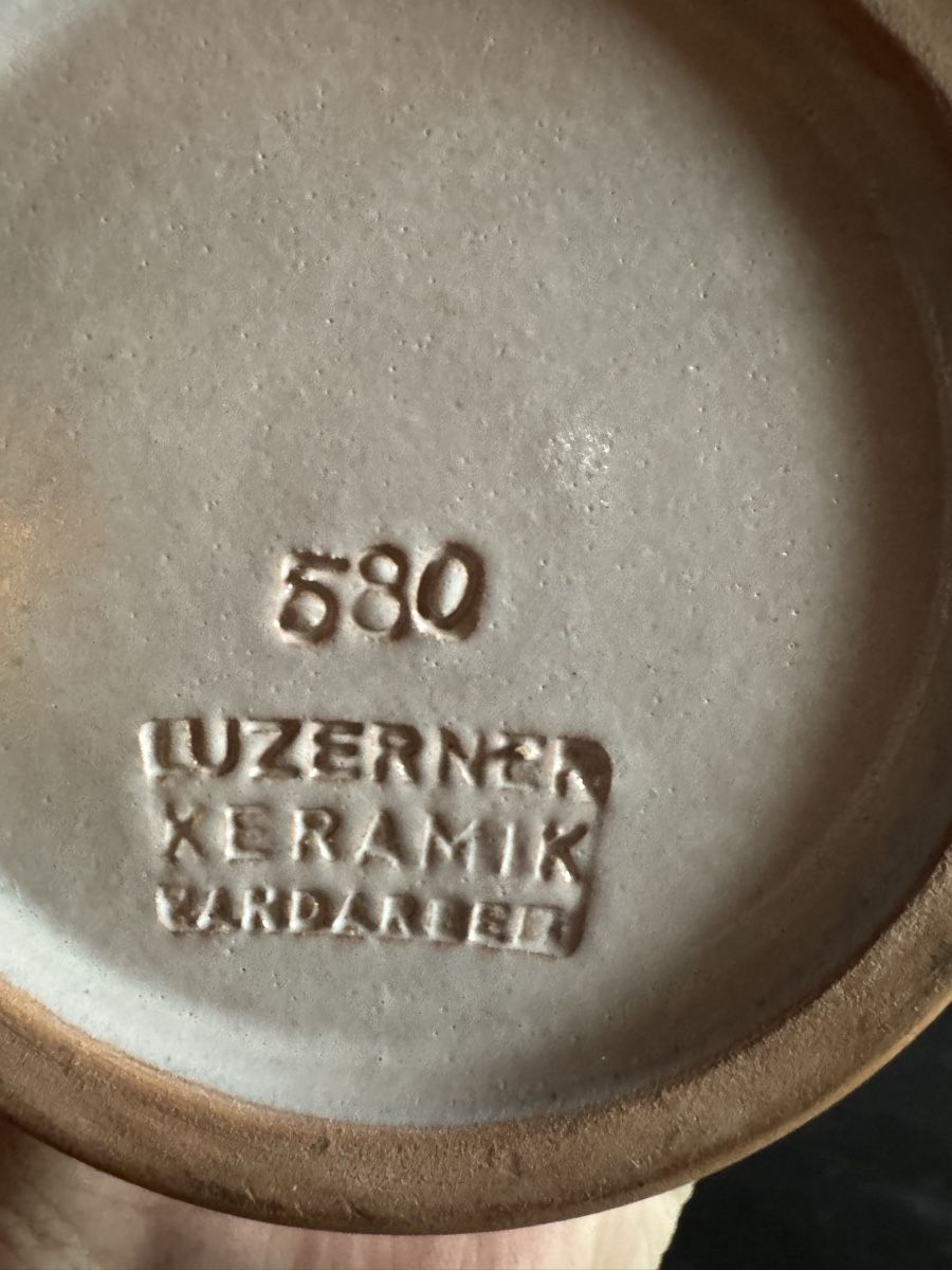 Altro: Luzerner Keramik Schnapsflasche, handbemalt – Usato da Frenkendorf venduto da Schwellheim1 1