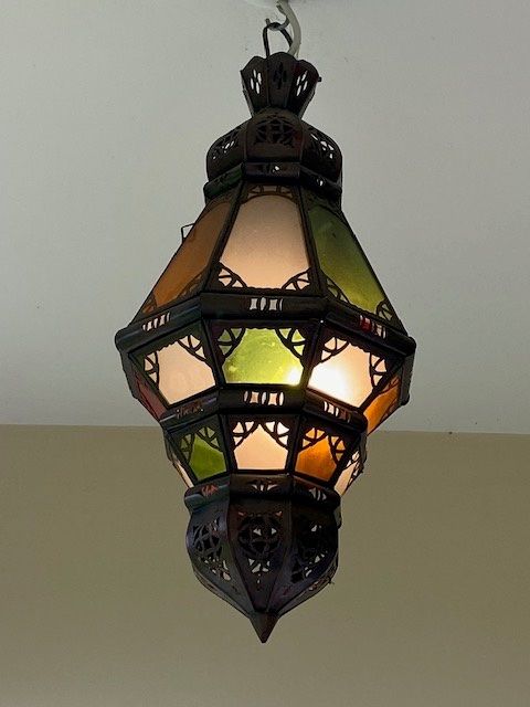 Lampadari & plafoniere: Deckenleuchte in Metall mit farbigen Gläsern – Usato da Winterthur venduto da win_33