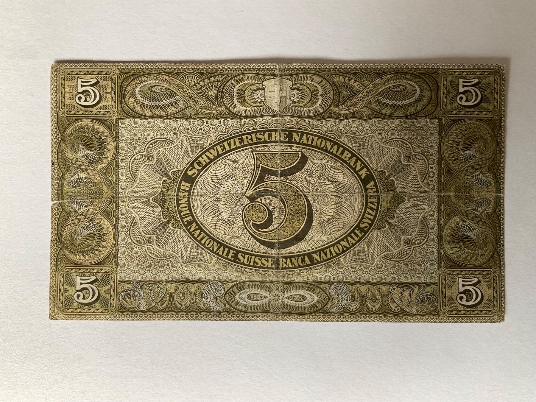 Banknoten: Seltene 5 Franken Note von 1949 – Gebraucht aus Kreuzlingen von tummetott71 1