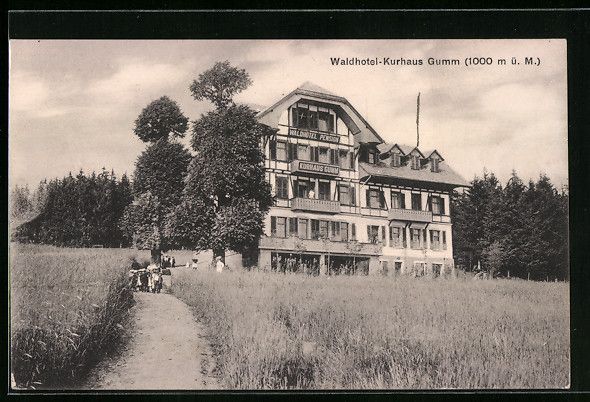 Cartoline postali: AK Biglen, Waldhotel-Kurhaus Gumm – Usato da Berlin venduto da bartko-reher