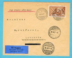 Flugpostbrief ZÜRICH (DÜBENDORF)-LAUSANNE 28.IX.27 Ab Fr.1!