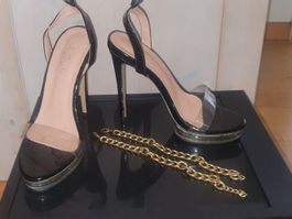 Lack Heels mit Kette,Tacchi laccati con catena, heels chain