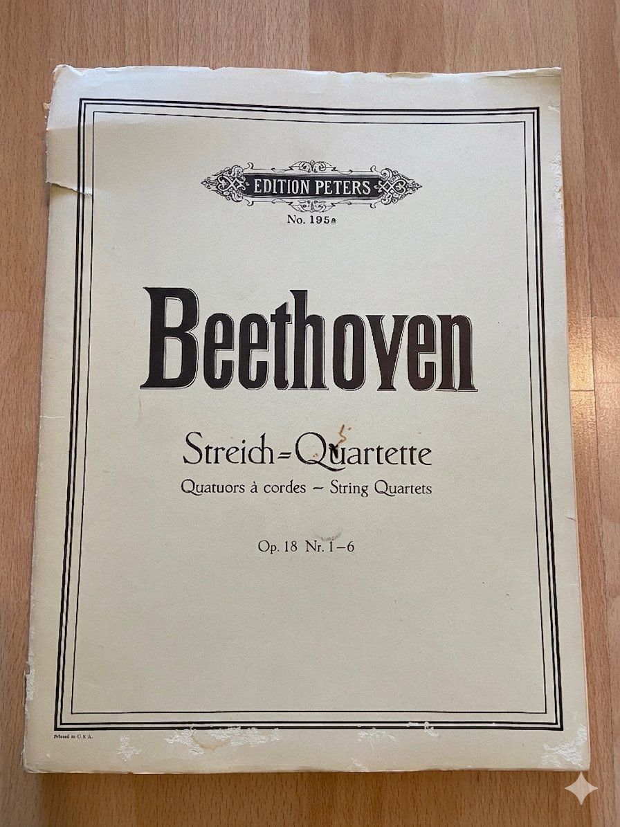 Documenti: Beethoven Streichquartette Op. 18 Nr. 1-6 – Usato da Zürich venduto da Blauerbauer