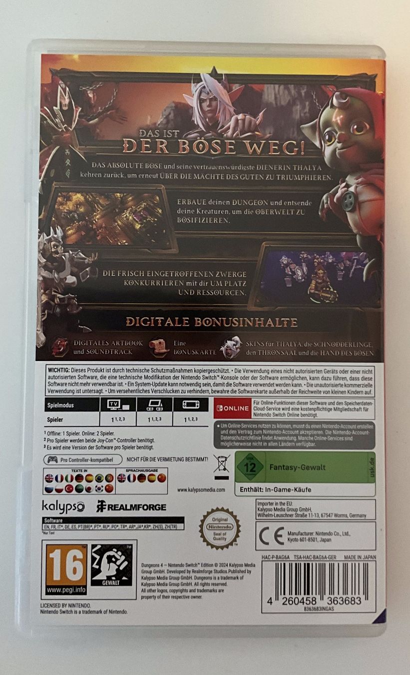 Spiele: Dungeons 4 Switch – Gebraucht aus Wettingen von __mj81 1