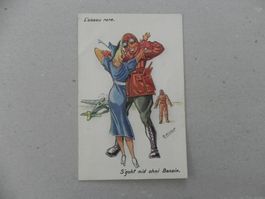 CH Humor Motiv Karte Miltär Rueblikarte Bären Katzen Flug