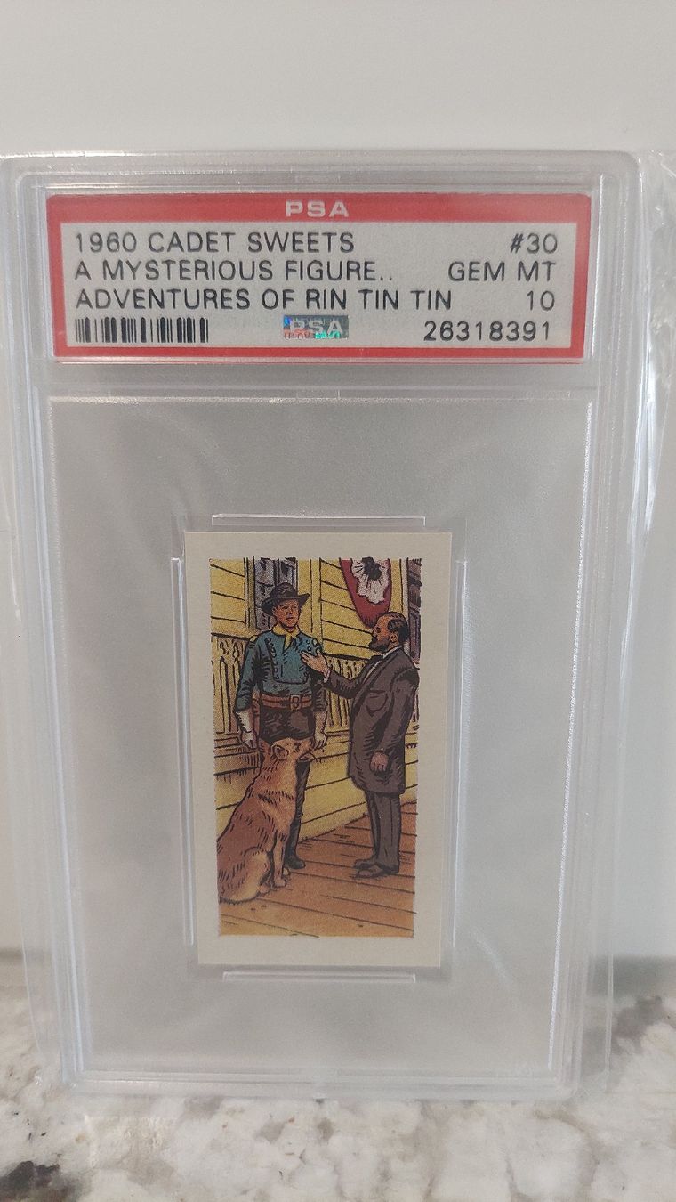 Carte collezionabili: 1960 Cadet Sweets Rin Tin Tin PSA10 – Usato da Châtelaine venduto da Gian_1983