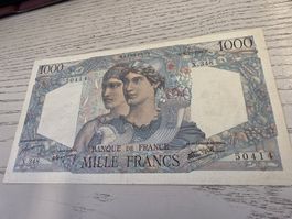 Banknote 1000 Francs Banque de France 1946 alt