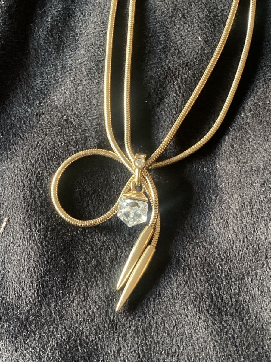 Catenine: Goldene Halskette mit Anhänger Strass – Usato da Läufelfingen venduto da Alles_Garantie 3