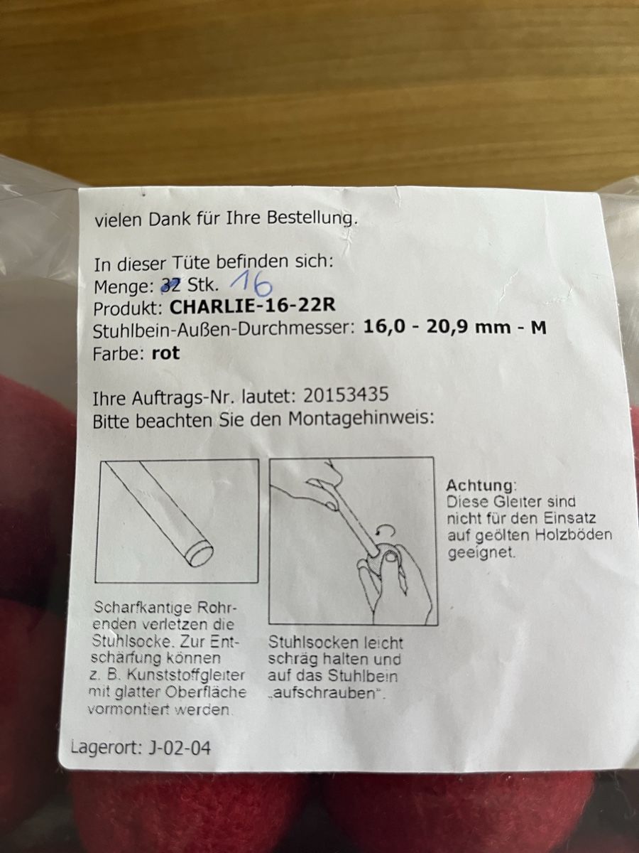 Sedie: Stuhlbeinsocken – Nuovo (secondo la descrizione) da Zürich venduto da Miffy 2