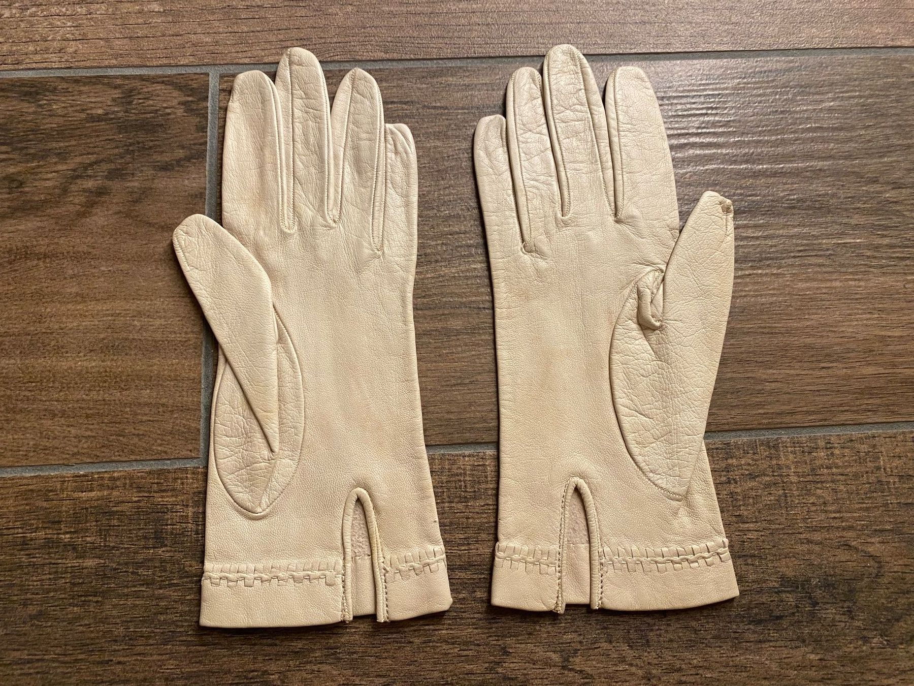 Guanti & manicotti: Lederhandschuhe creme beige Gr. 7 / 7¼ – Usato da Pratteln venduto da a23_j2gs 3