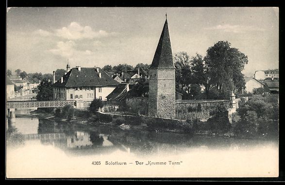 Cartoline postali: AK Solothurn, Der Krumme Turm – Usato da Berlin venduto da bartko-reher