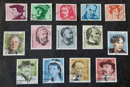 2-2-1 Timbres Helvetia oblitérés. Portraits et Europa
