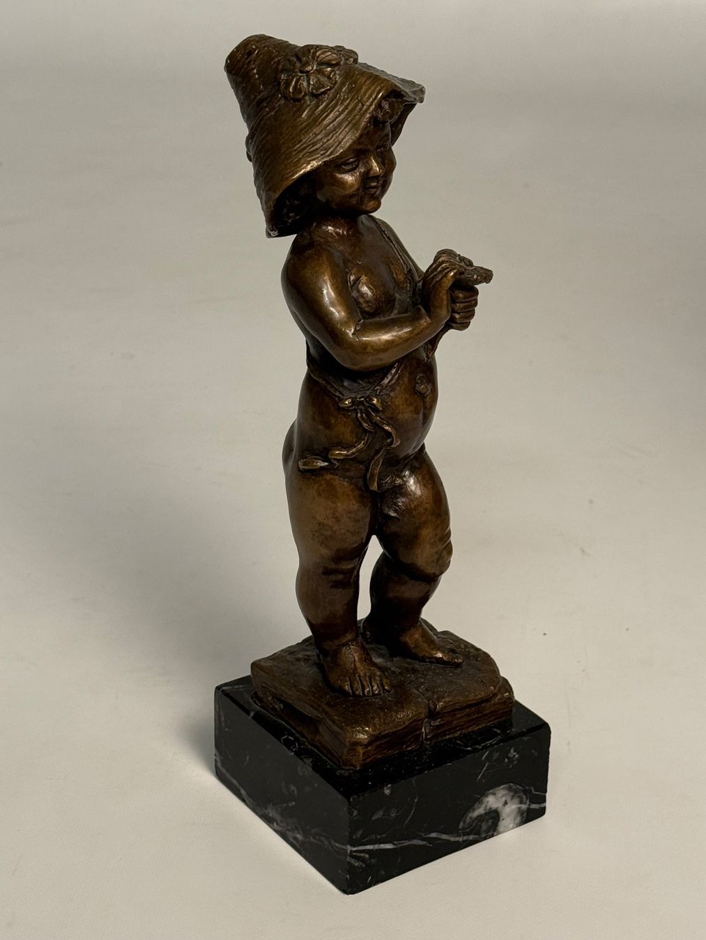 Statuette: Schwere Kunstbronze Mädchenfigur signiert Daniel – Usato da Itingen venduto da uhu777 7