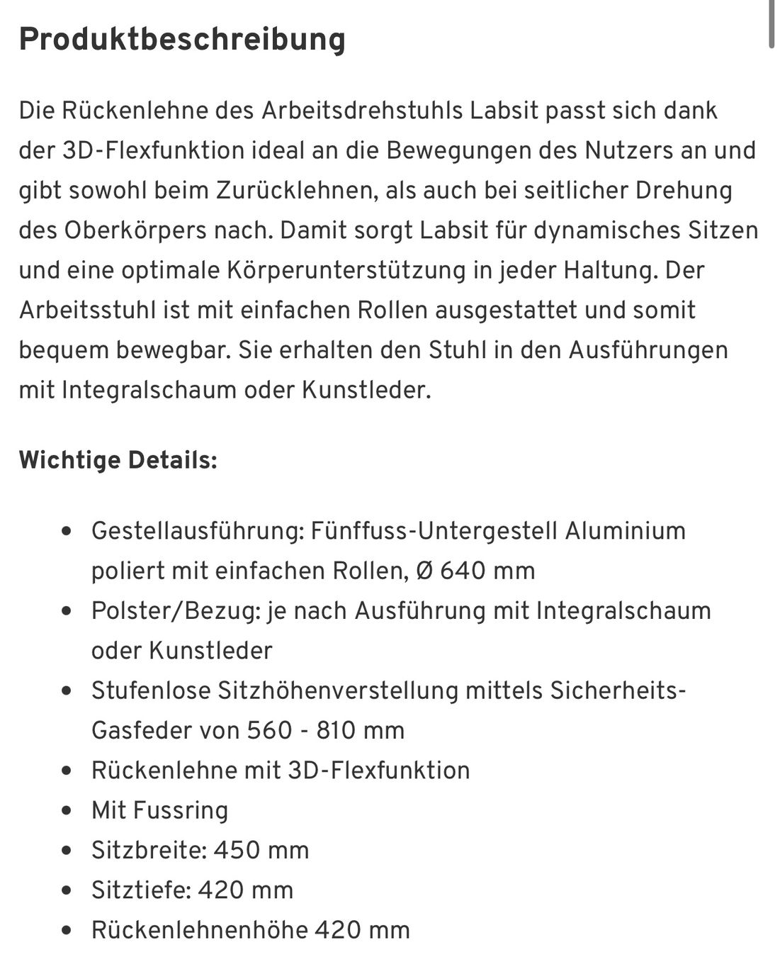 Sedie: neuer Bürostuhl schwarz – Nuovo (secondo la descrizione) da Necker venduto da liq24 3