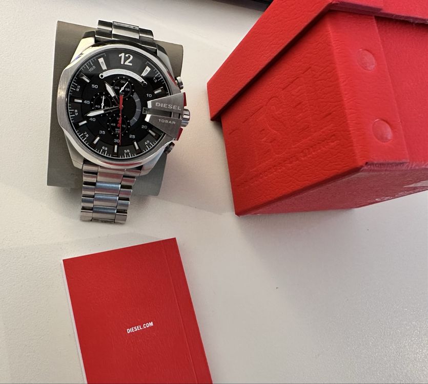 Diesel Herrenuhr Mega Chief Chronograph Edelstahl neuwertig 3
