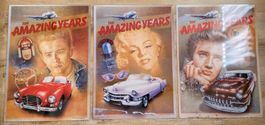 Blechschilder von Elvis, Marilyn, und James