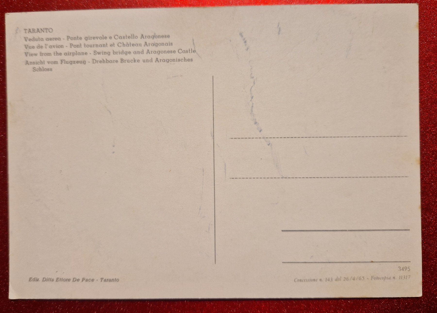 Cartoline postali: Taranto, Castello Aragonese, Top – Nuovo (secondo la descrizione) da Melchnau venduto da Arthurius 1