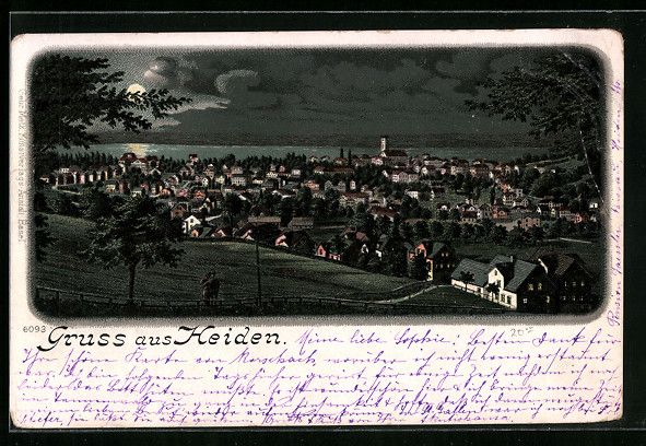 Cartes postales: Litho Heiden, Ortsansicht aus der Vogels – D'occasion à Berlin par bartko-reher