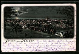 Litho Heiden, Ortsansicht aus der Vogels