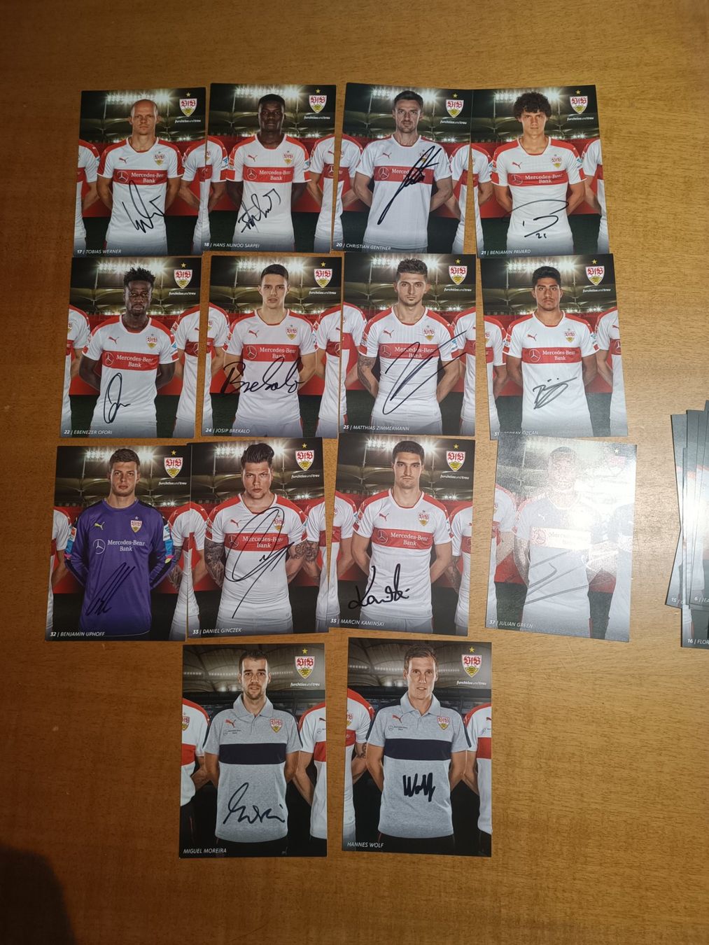 Autografi: VFB Stuttgart - 26x handsigniert - Saison 16/17 – Usato da Menziken venduto da Artographs 1