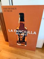 Opernhaus Zürich Holzplakat La Fanciulla del West