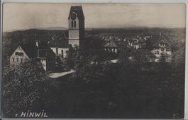 Hinwil - Kirche und Sekundarschulhaus