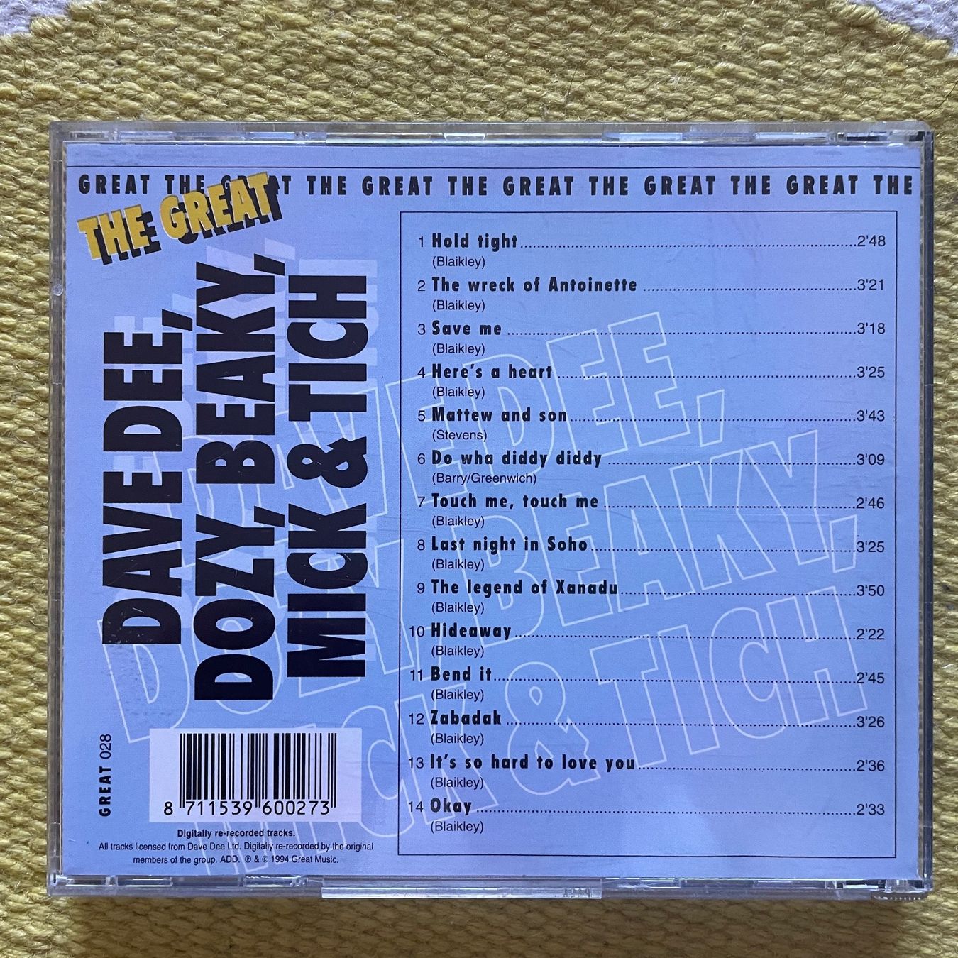 CD: DAVE DEE, DOZY, BEAKY, MICK&TICH-THE GREAT – Usato da Rorschacherberg venduto da CD-Roli 1
