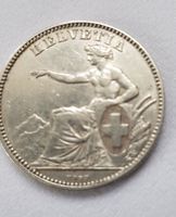 2 Franken 1862 Silbermuenze Gebrauchsspuren