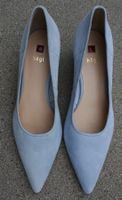 Högl Pumps hellblau eisblau Gr 38.5 5.5 NEU spitz Leder