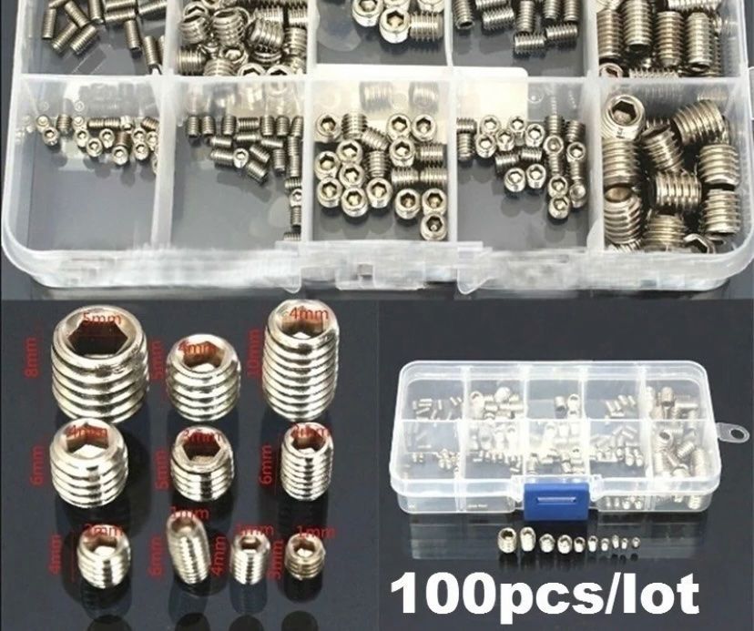 Inbus-Set Inkl. Kunstoff BOX TRANSPARENT SET NEU ! 100 Stück (Neu und ...