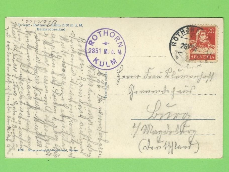 Cartoline postali: Brienz-Rothorn-Kulm – Usato da Zürich venduto da t24_de 1