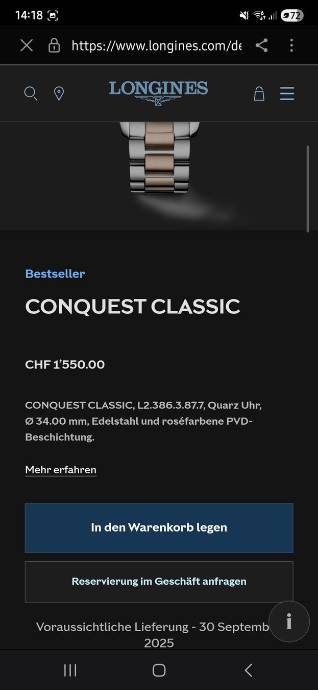 Longines Orologi: Longines Conquest Classic 34mm – Nuovo (secondo la descrizione) da Sax venduto da Hannamuesli 5