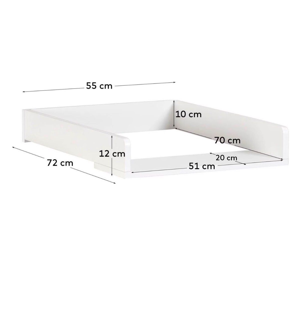 Wickeltisch & Zubehör: Table à langer blanche utilisée sur commode IKEA Malm – Gebraucht aus Murten von AylaSss 1