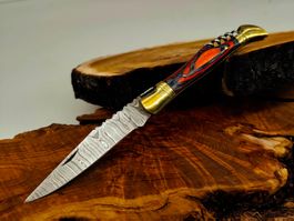 Laguiole Damast Messer Klappmesser echtes Damastmesser