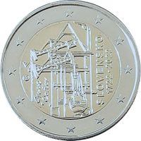 Slovakia - 2 Euro (Steam engine for draining mines) 2022 UNC