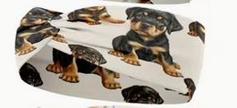HAARBAND, ELASTISCH MIT ROTTWEILER WELPEN  NEU