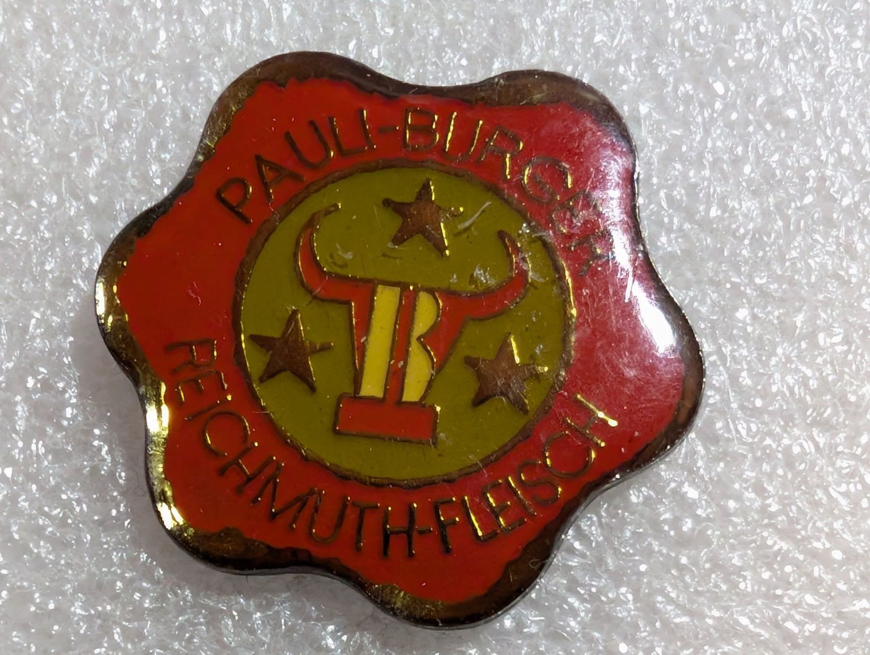 Plaketten & Abzeichen: Ansteckpin 294: Reichmuth Fleisch – Gebraucht aus Oppligen von Pin-Fall-Shop
