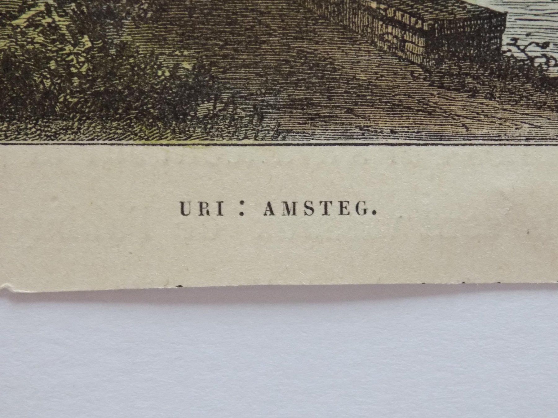Incisioni: Amsteg Uri koloriert – Usato da Risch venduto da Antikfee 2