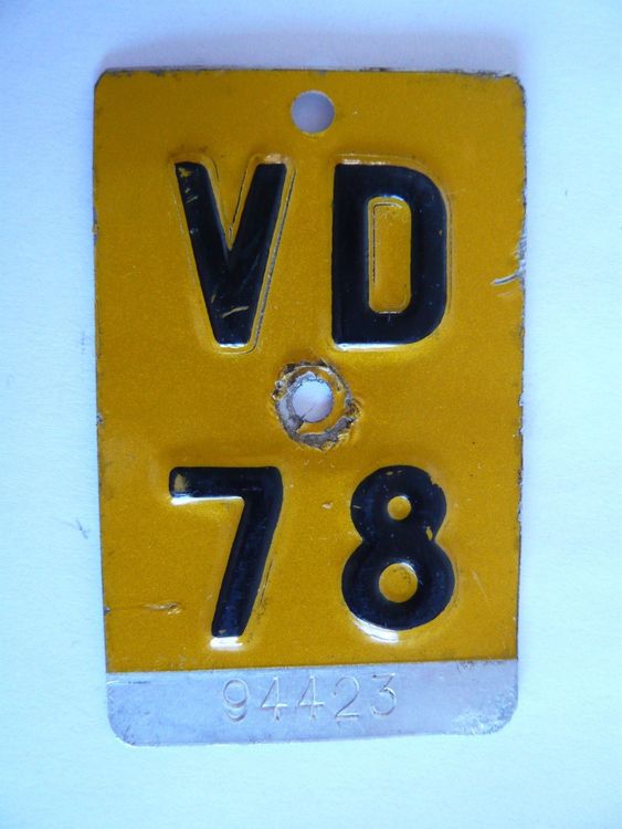 PLAQUE VELOMOTEUR VD 1978 Kaufen auf Ricardo