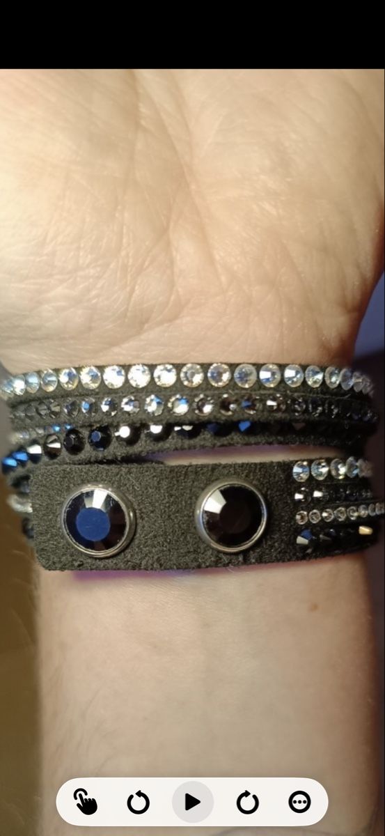 Swarovski Bracciali & Braccialetti: Armband Swarovski schwarz und silber – Nuovo (secondo la descrizione) da Neuhausen venduto da tuzla75 2