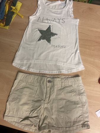 Sommer Set, Top und Shorts Neu , Zara, Gr. 140, Top Zustan