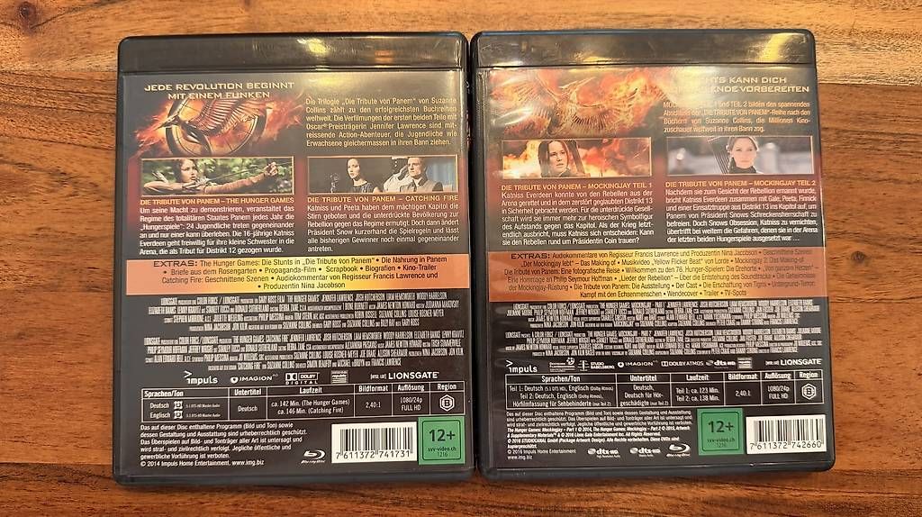 Tutti i DVDs: BluRay Sammlung "Tribute von Panem" – Usato da Wetzikon ZH venduto da Jochen01 1