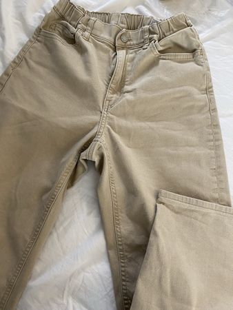 Hose beige baumwolle