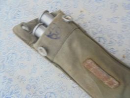 Militär Schweizer Armee Zeltstange Holz Metall+Stoffbehälter
