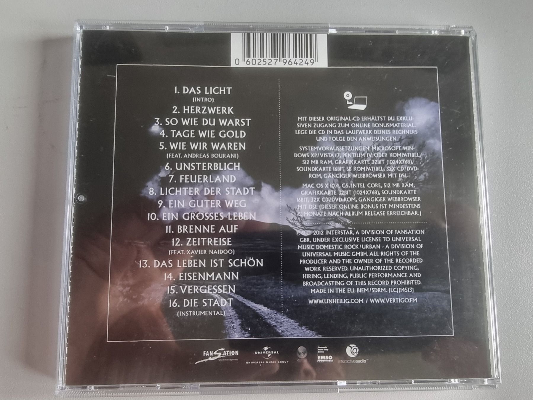 CDs: CD Unheilig - Lichter der Stadt – Gebraucht aus Schaffhausen von Kellerrassel 1