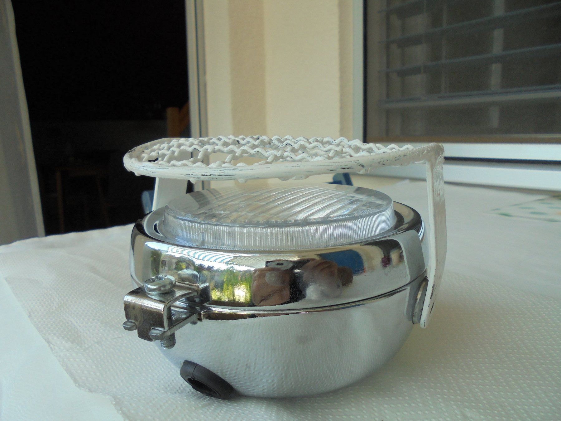 Sachs Pièces pour mobylette: Puch / Sachs Lampe Chrom, mit Netz – D'occasion à Rohrbach par Benz16 3