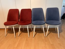 Set of 4 Dining Chairs - Stylish Velvet, Comfy Seating!