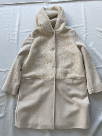 Max Mara Wintermantel , 38. winterweiss.