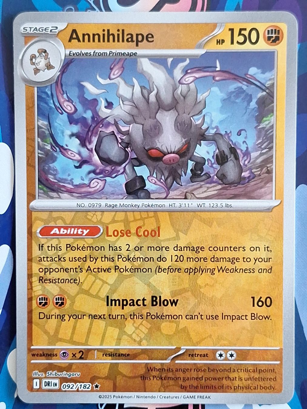 Pokémon Carte collezionabili: Annihilape - Reverse Holo Destined Rivals #1.9 – Usato da Altstätten SG venduto da GGsGameshop